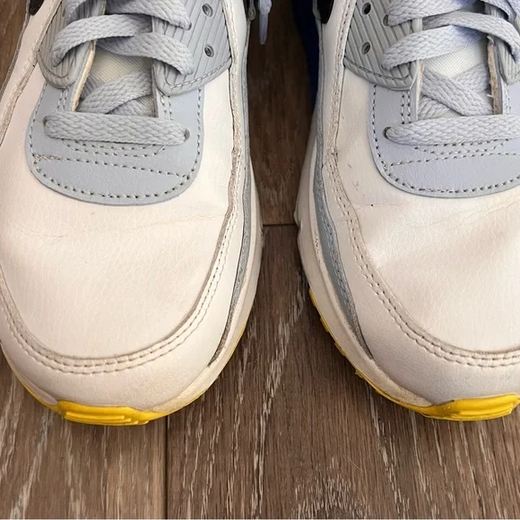 Nike Air Max 90 Leather GS White Blue Whisper - Picture 7 of 9